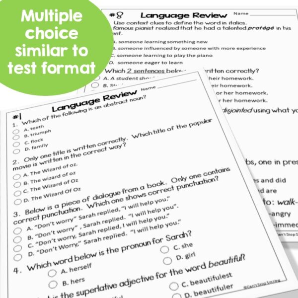 SBAC Test Prep 3rd Grade ELA Reading, Writing & Language BUNDLE - Can't ...