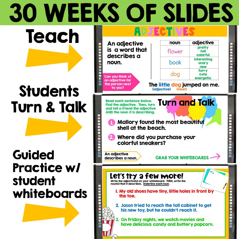 3rd Grade Grammar Activities YEARLONG Spiral Review Daily Lessons & Slides - Image 5