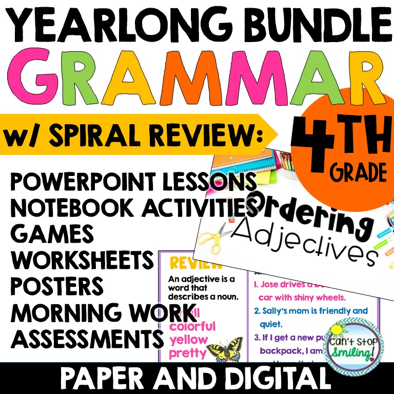 4th Grade Grammar Bundle Curriculum and Review - Image 2